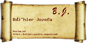 Böhler Jozefa névjegykártya